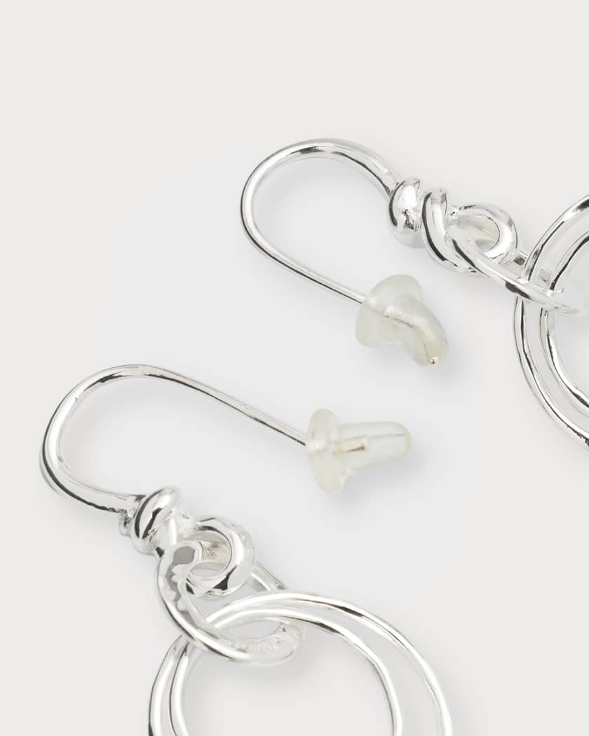 Ippolita Classico Medium Jet Set Earrings in Sterling Silver