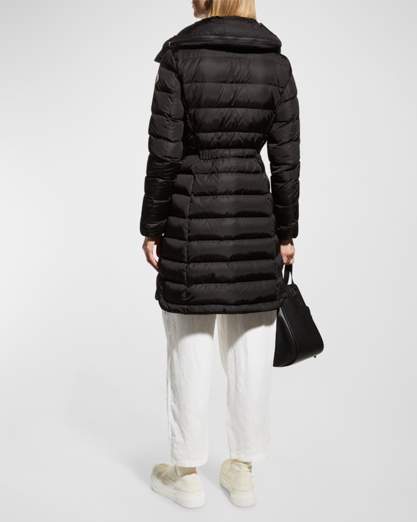 Moncler Flammette High-Neck Puffer Coat | Neiman Marcus