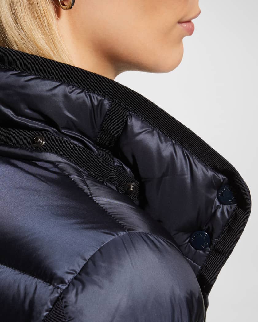 Hermine grosgrain trim quilted down puffer coat hotsell