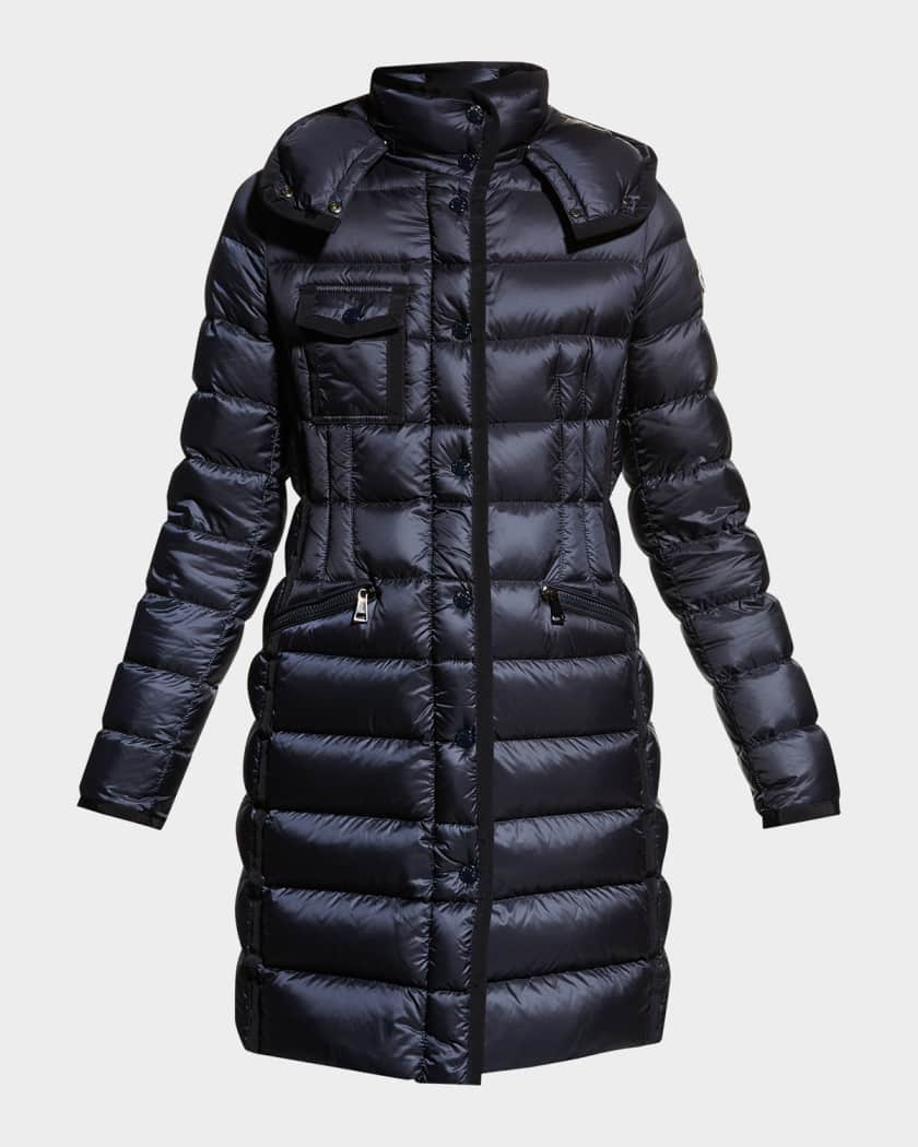 Hooded puffer jacket - navy