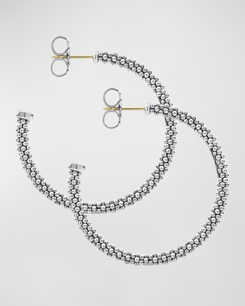 Lagos caviar hoop earrings deals