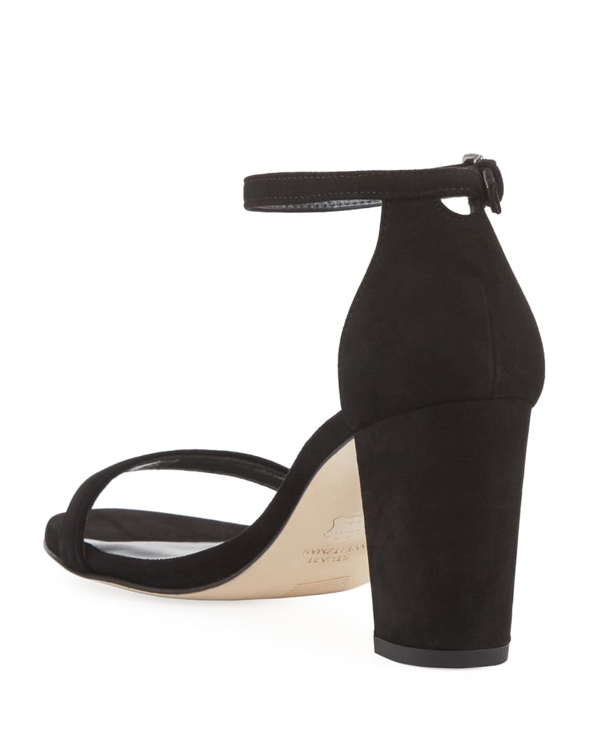Stuart Weitzman Nearlynude Suede City Sandals | Neiman Marcus