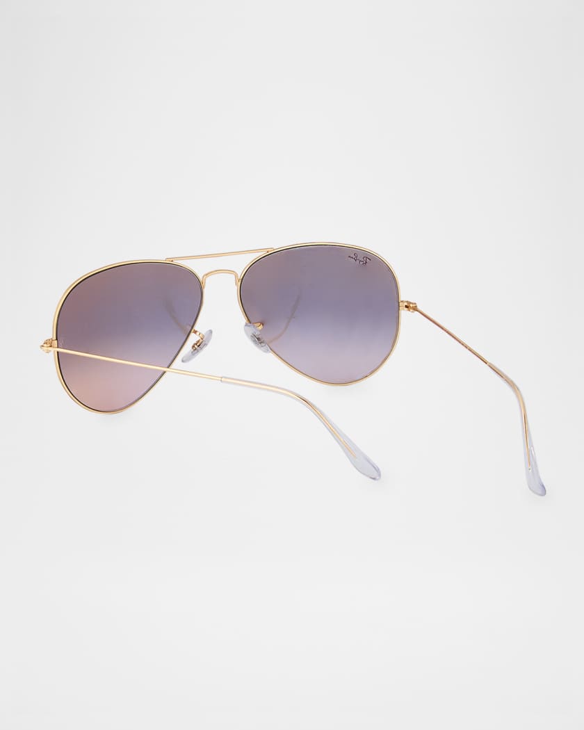 Mirrored Flash Aviator Sunglasses