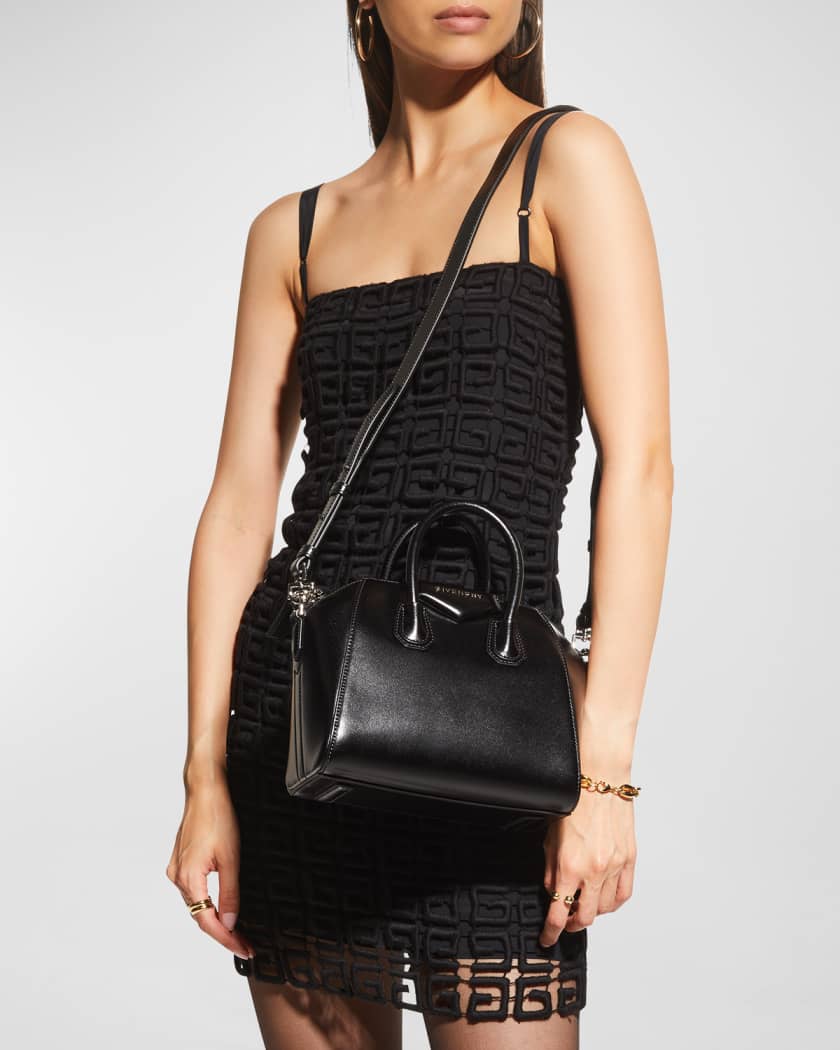 Antigona Mini Top Handle Bag in Box Leather