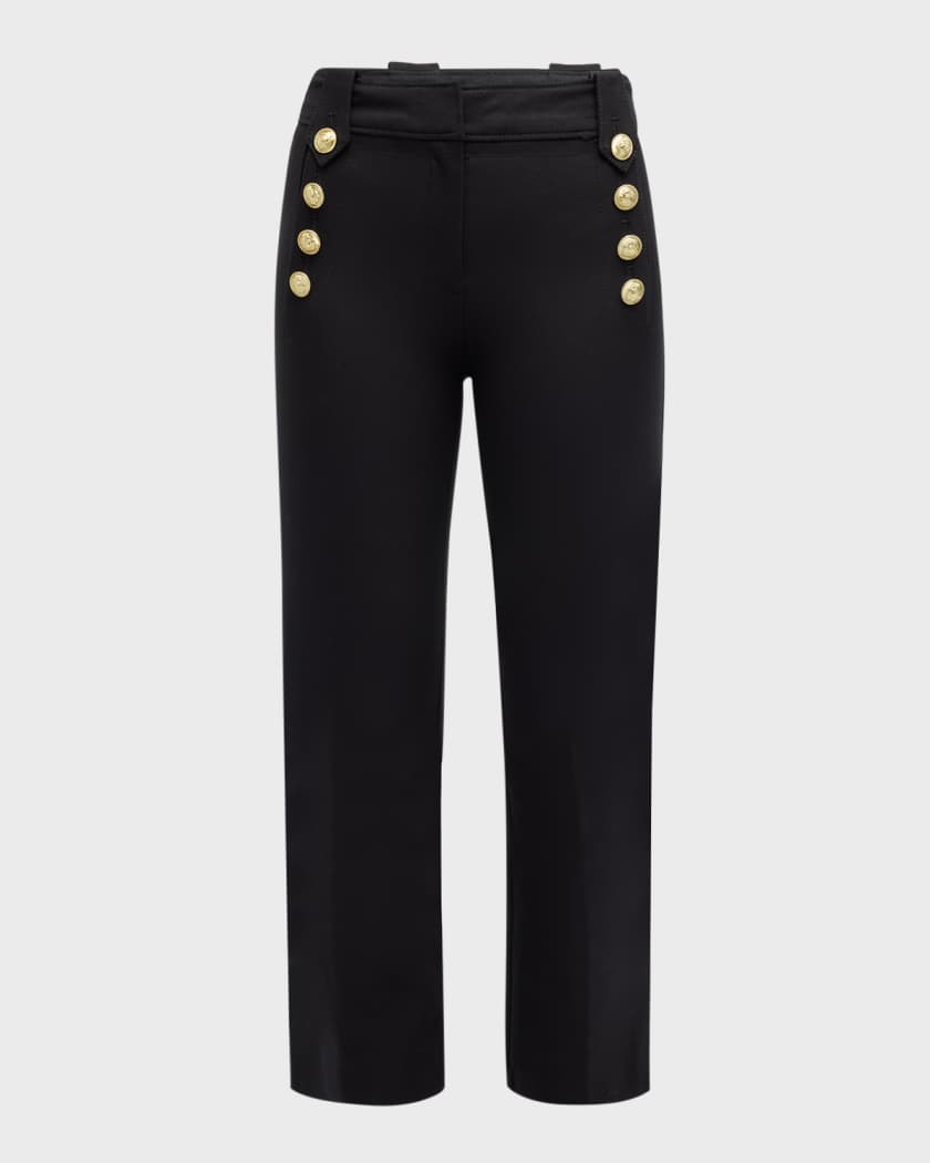 Derek Lam 10 Crosby Women's Robertson Crop Flare Pants - Black - Size 14