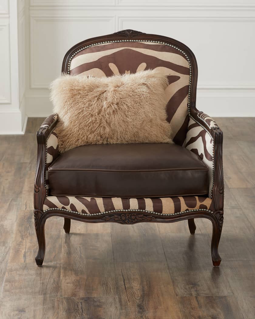Leather bergere chair on sale