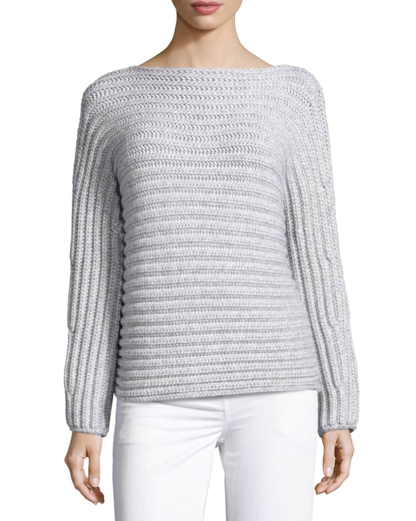 Chunky Knit Boat Neck Sweater
