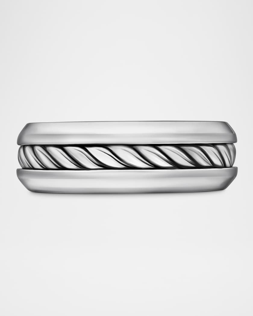 David Yurman 8mm Men s Cable Ring in Silver Neiman Marcus