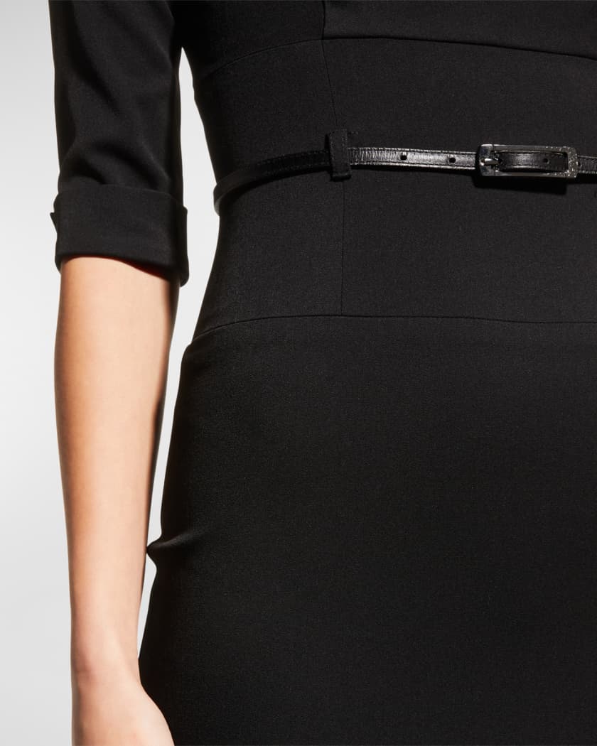 3/4 Sleeve Jackie O Sheath, Black Halo