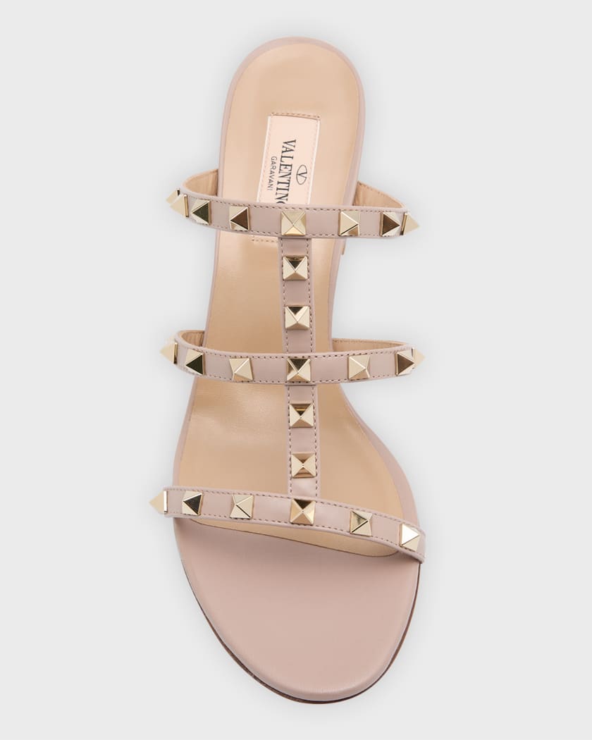 Rockstud caged 60mm slide sandals on sale