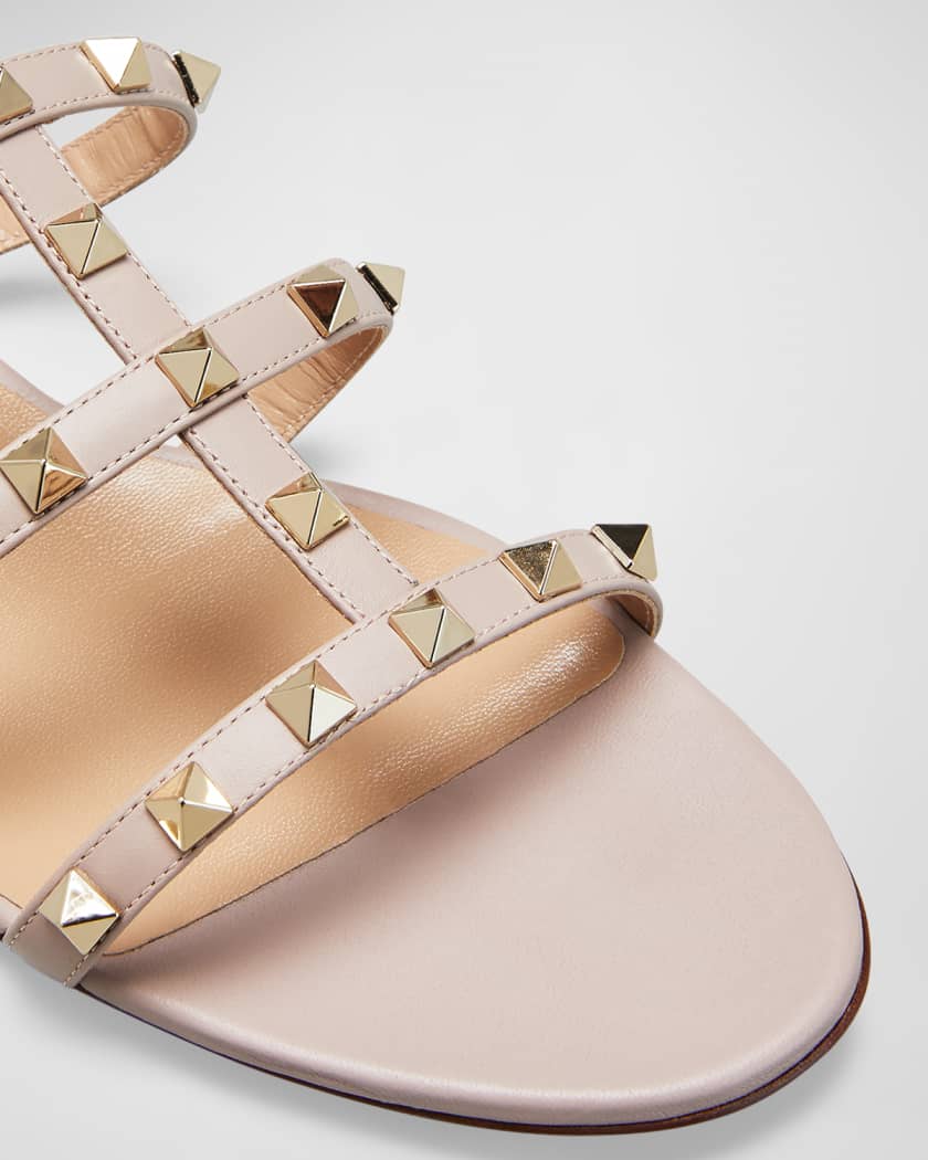 Rockstud Caged Flat Slide Sandals