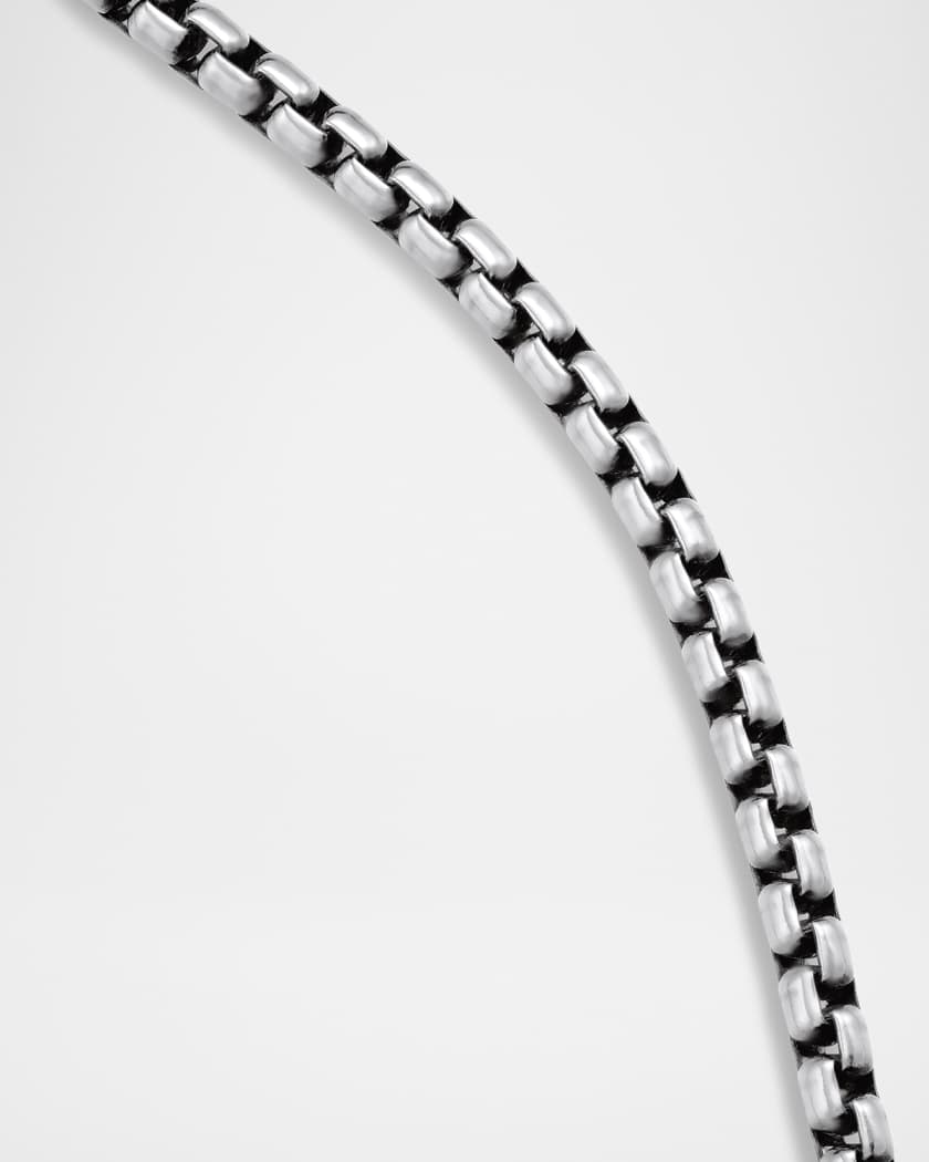 Box Chain Necklace in Sterling Silver, 3.6mm