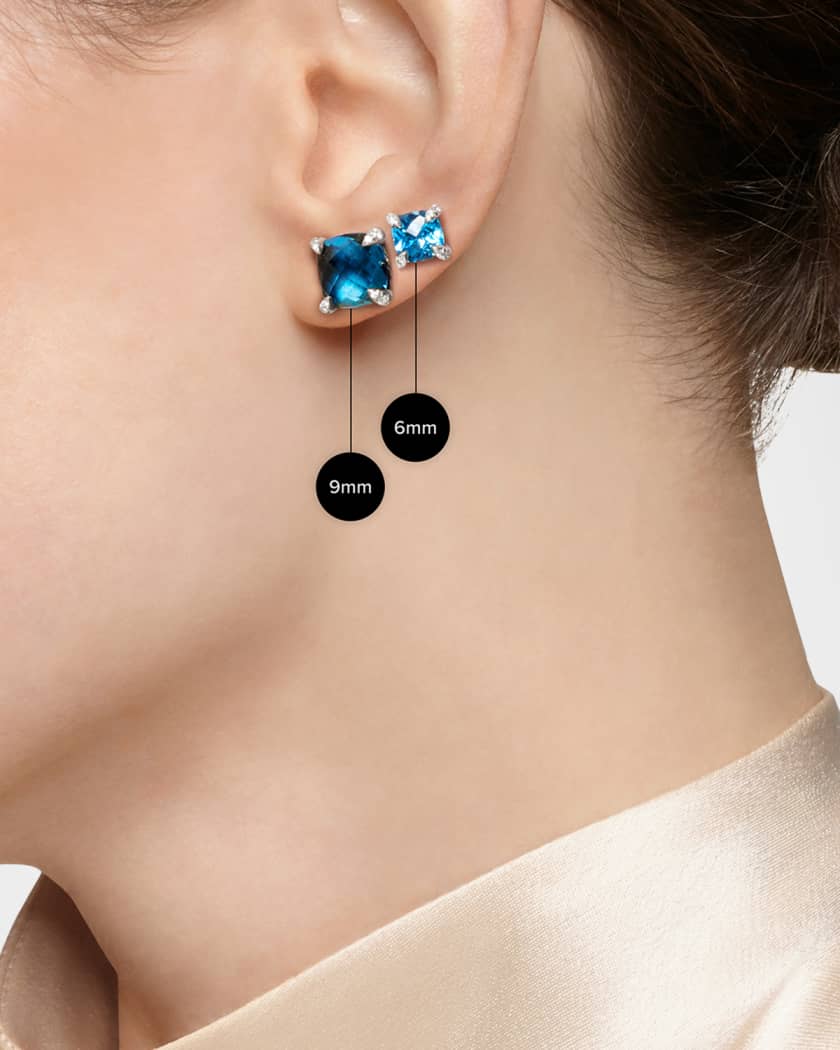 David Yurman Cable Collectibles Pearl Earrings with Diamonds and