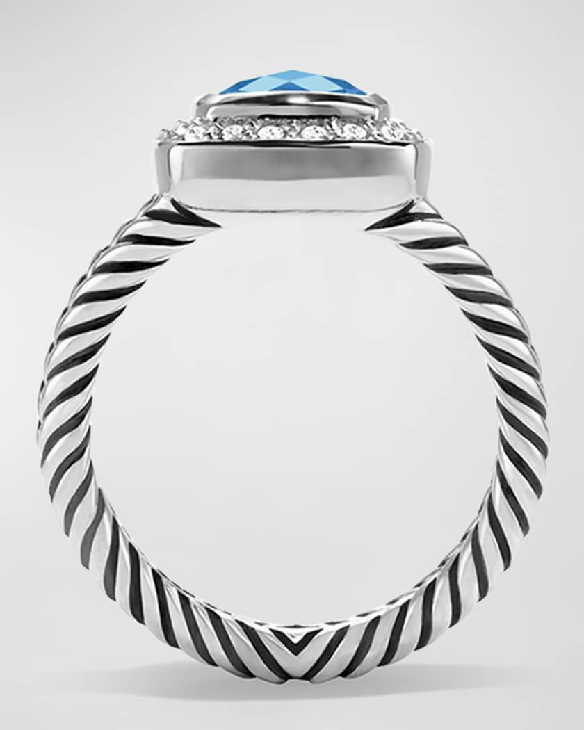 David Yurman Petite Albion Ring with Gemstone and Diamonds in
