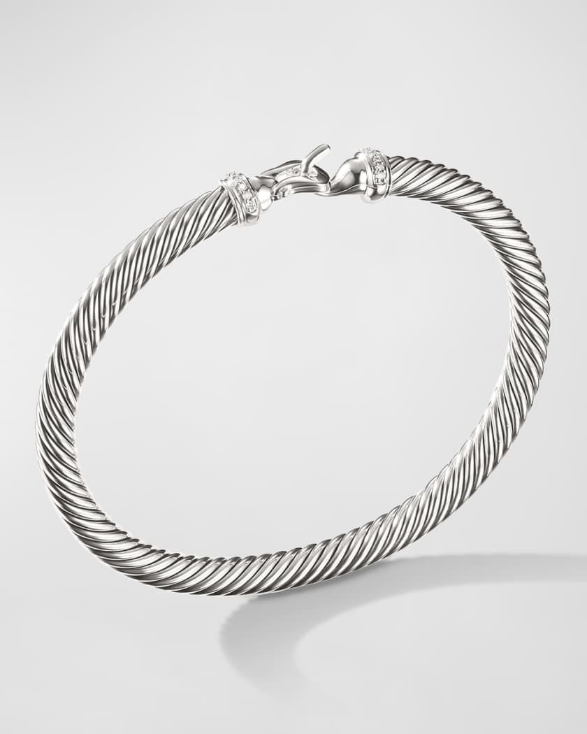 Cable Buckle Bracelet with Diamonds