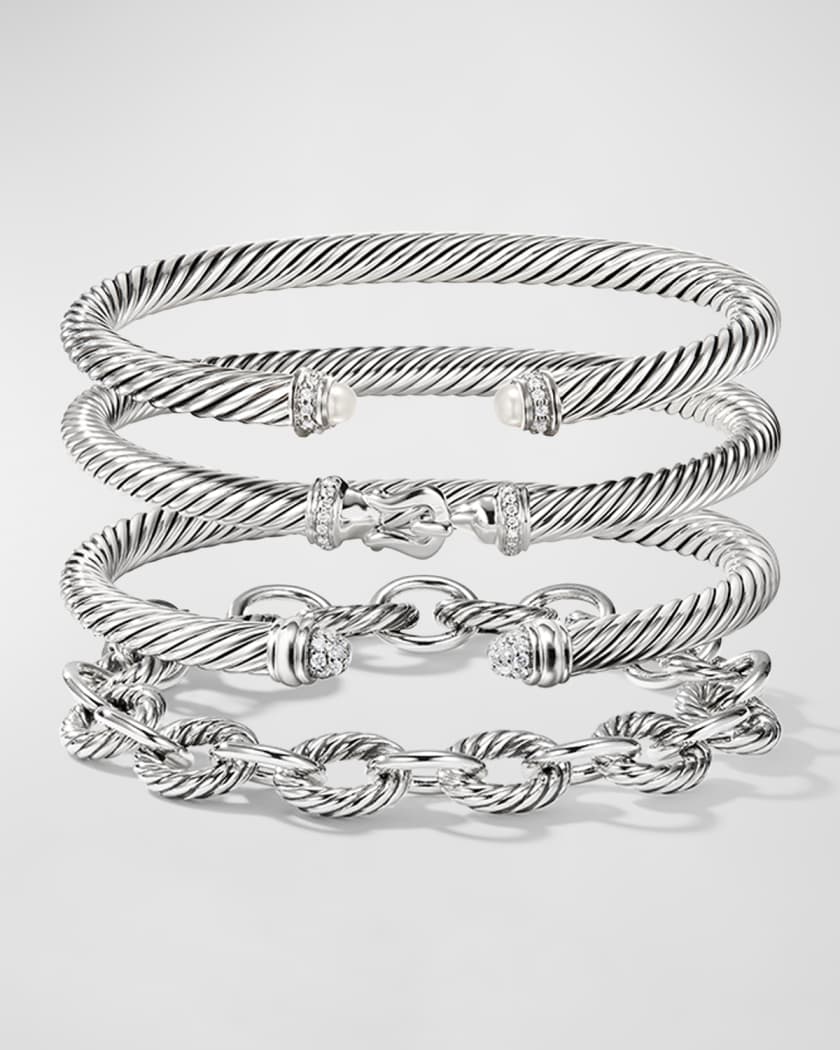 Cable Buckle Bracelet with Diamonds