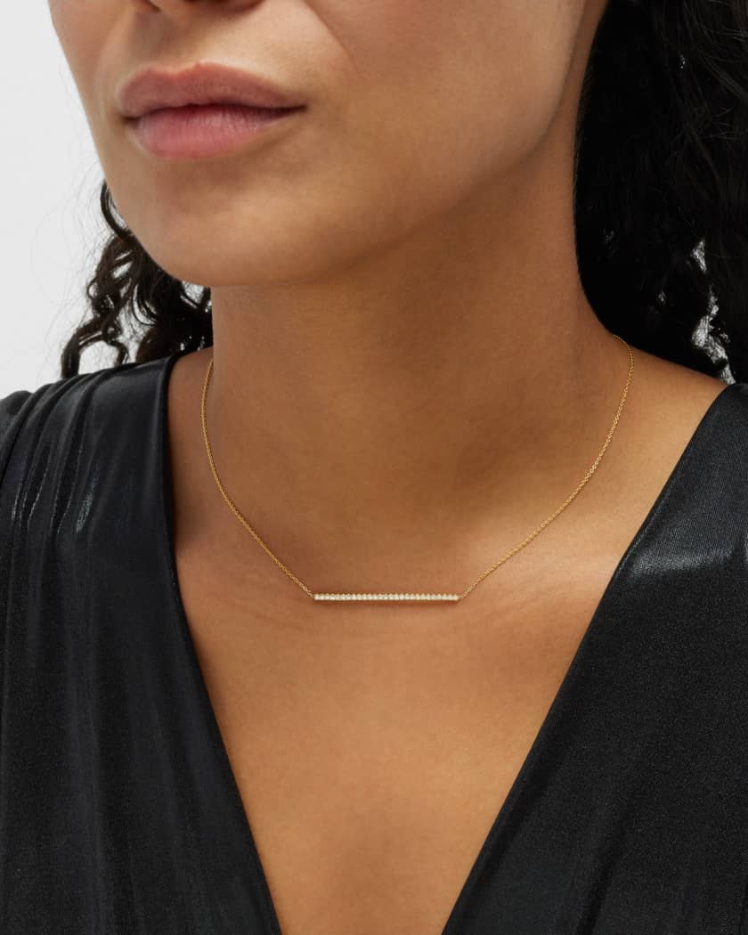 Roberto coin clearance diamond bar necklace