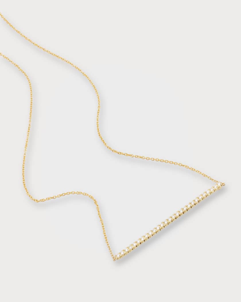 18k Gold Diamond Bar Necklace