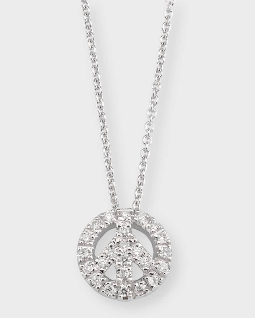White Gold Diamond Covet Pave Intial Necklace