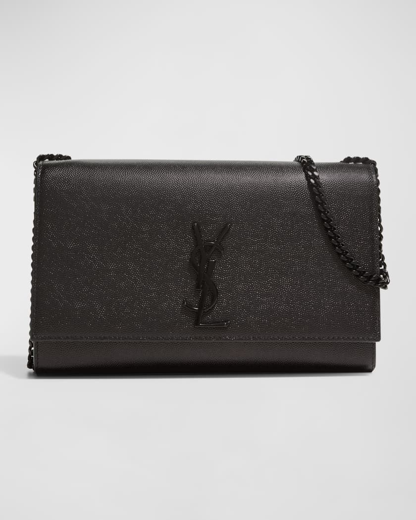 Saint Laurent Medium Studded Monogramme Sulpice Chain Bag in Black