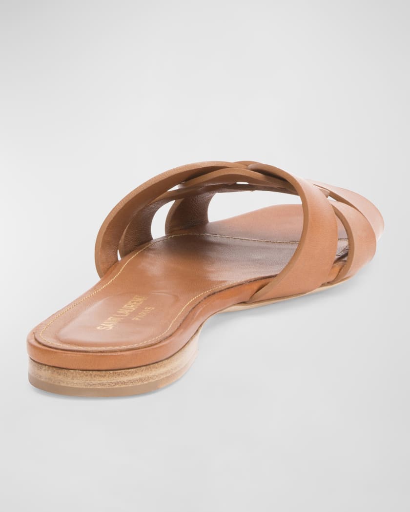 Woven Leather Sandal Slide