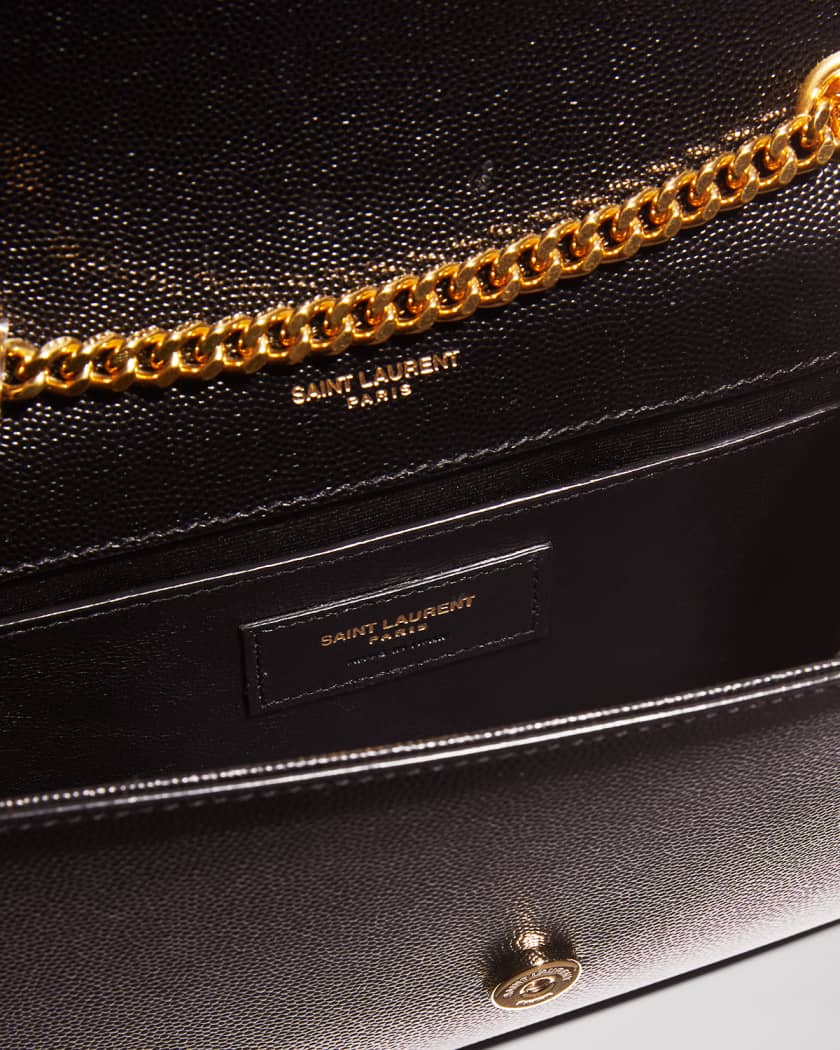 Saint Laurent Monogram Kate Small Leather Chain Bag - Black