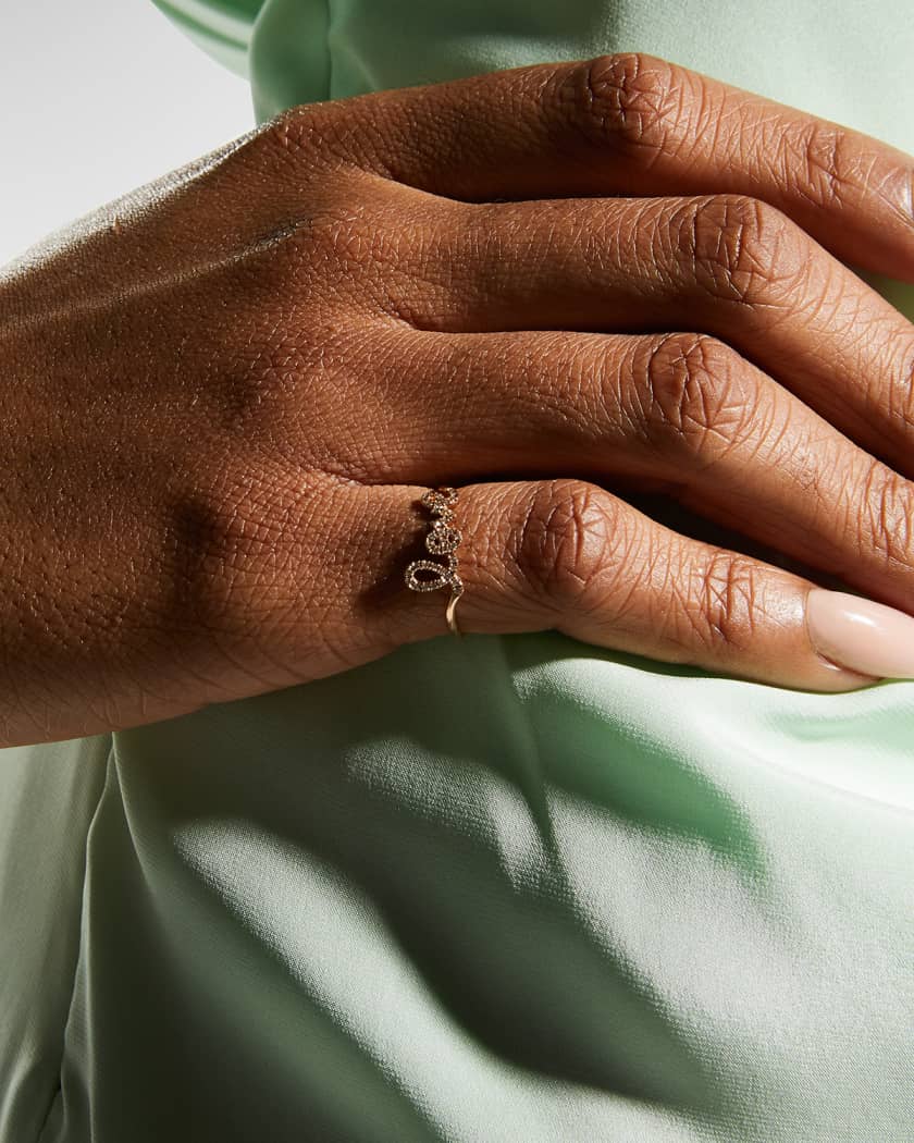Sydney Evan 14k Gold Diamond Love Script Ring Neiman Marcus