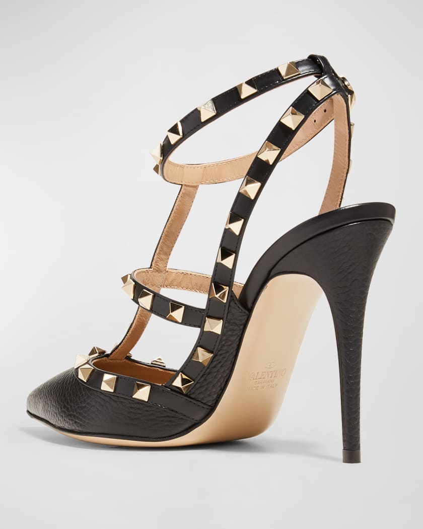 Valentino Garavani Leather Caged Pump | Neiman Marcus