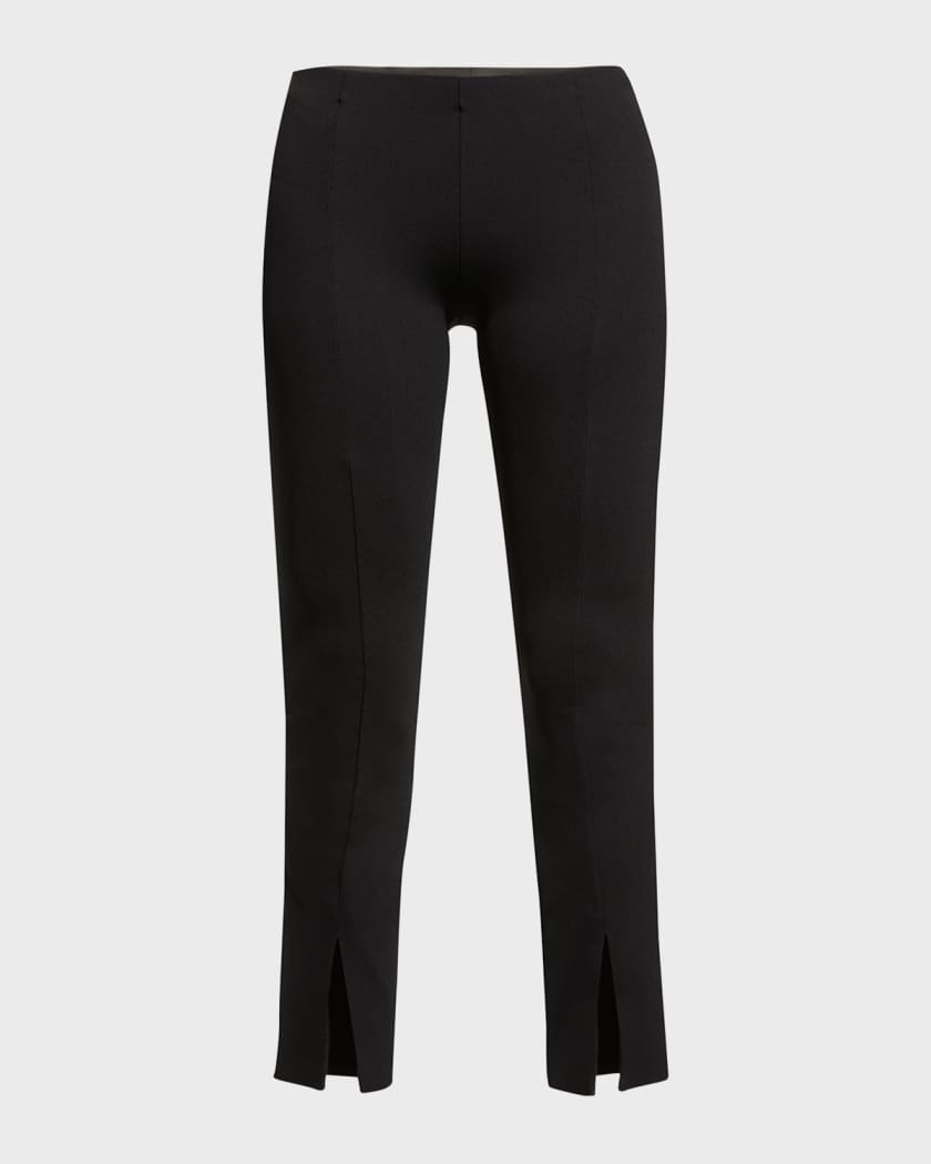 THE ROW Thilde Slit-Front Skinny Pants | Neiman Marcus