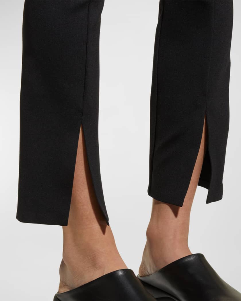 Thilde Slit-Front Skinny Pants