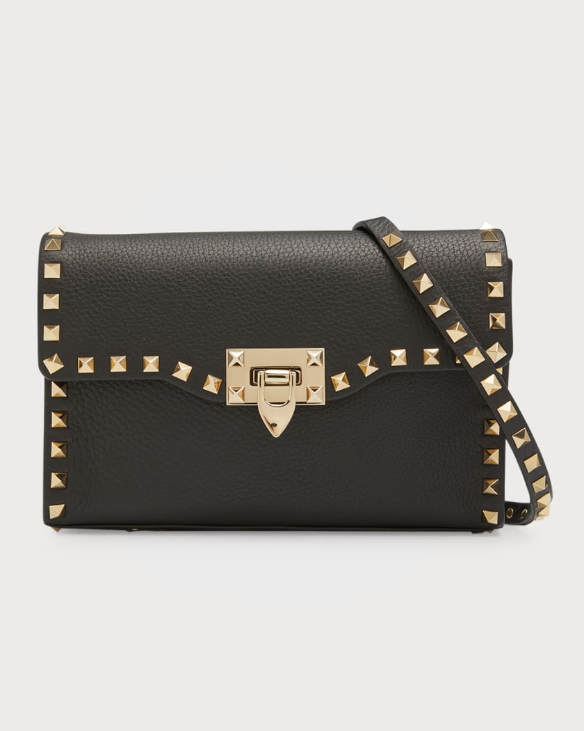 Shop Valentino Garavani Rockstud Small Leather Shoulder Bag