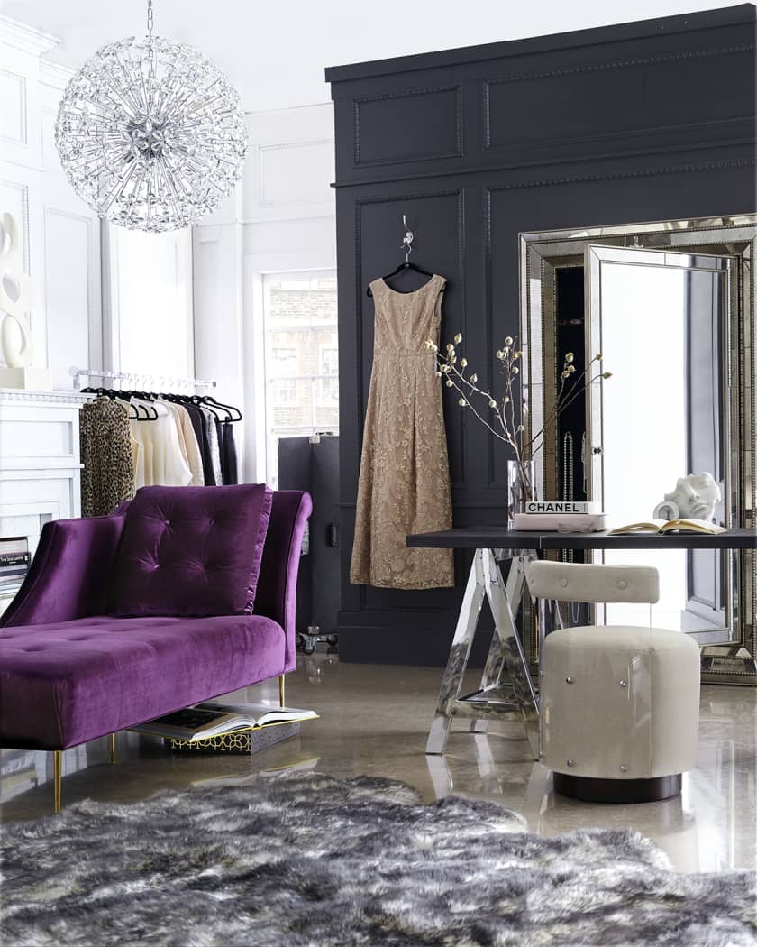 Glam floor mirror with cheap jewelry storage