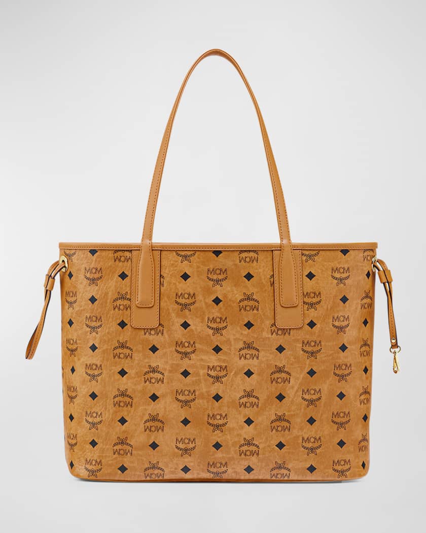 Mcm Medium Liz Reversible Shopper in Cognac