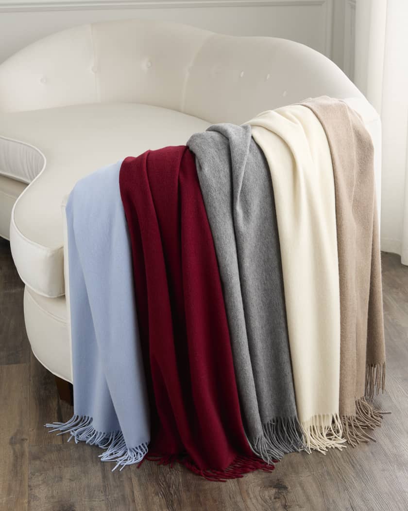 Fringed Cashmere Throw