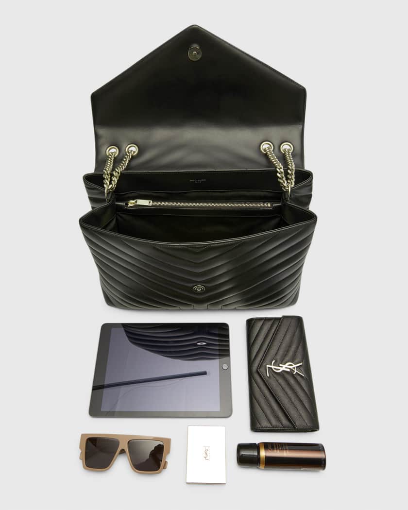 Loulou Large YSL Shoulder Bag in Quilted Leather