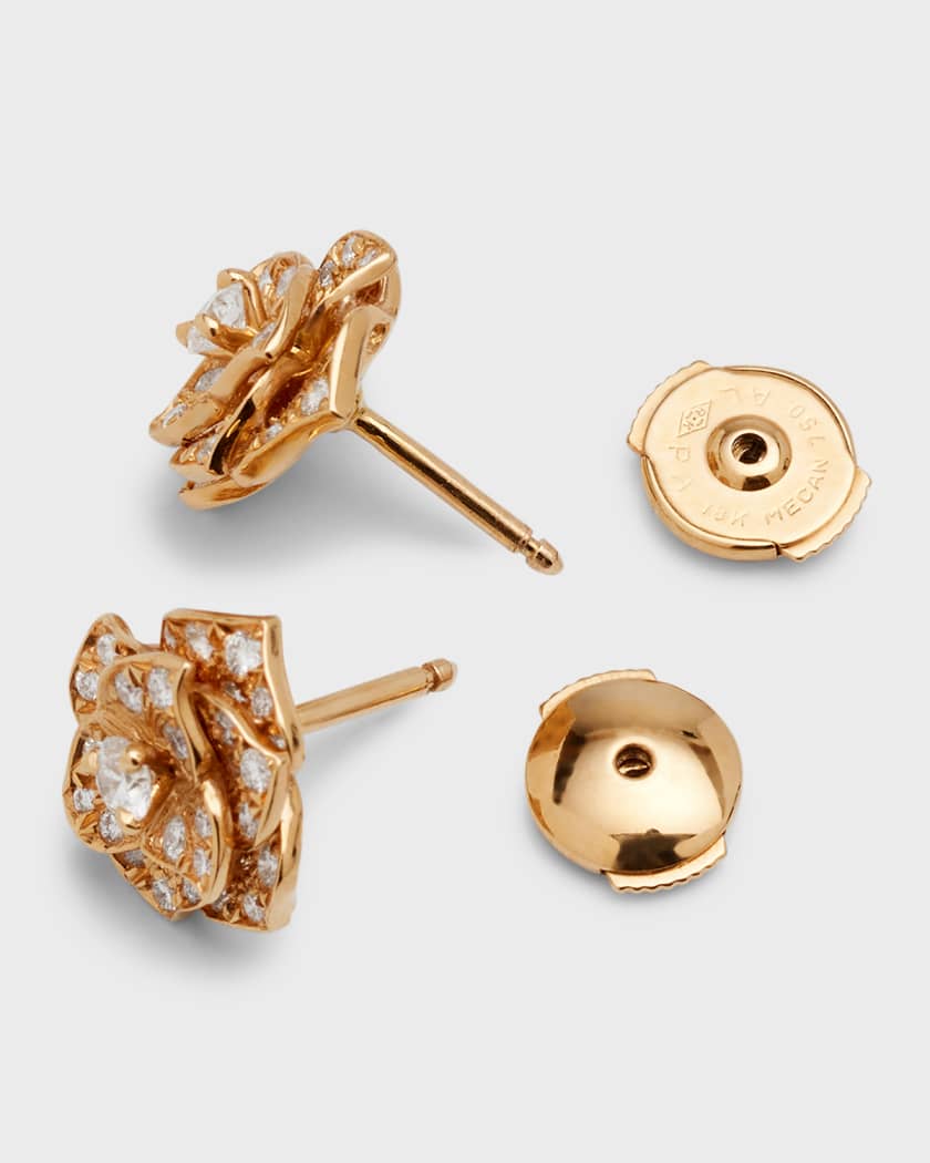 Piaget Rose Diamond 18K Rose Gold Stud Earrings