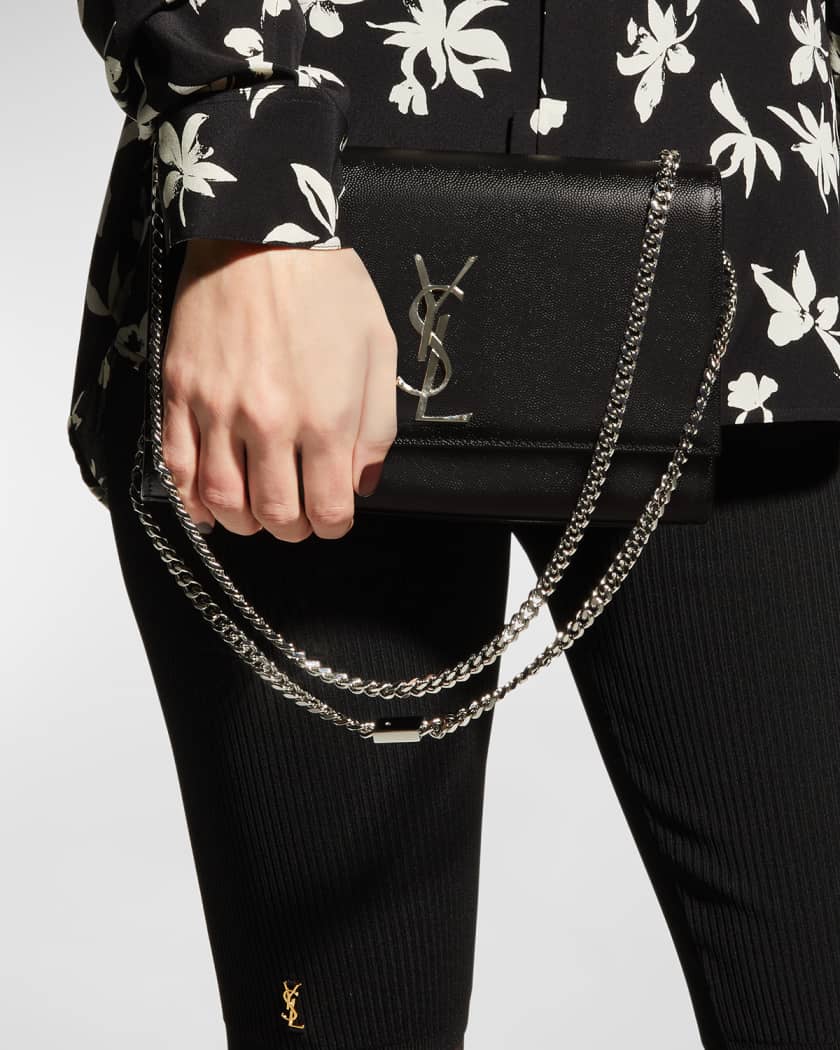 Saint Laurent Medium Kate Leather Wallet on A Chain