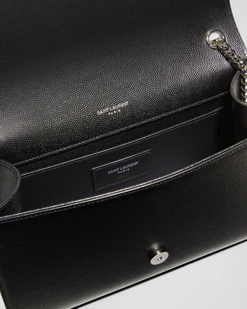 Saint Laurent Kate Medium YSL Crossbody Bag in Grained Leather