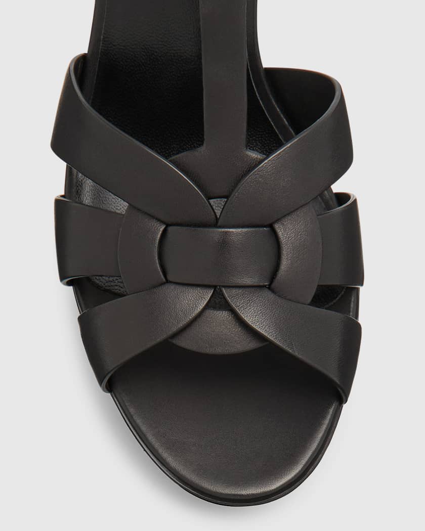 Saint Laurent Tribute Patent Sandals 4 Heel Neiman Marcus