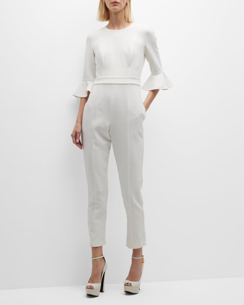 Black halo white jumpsuit clearance