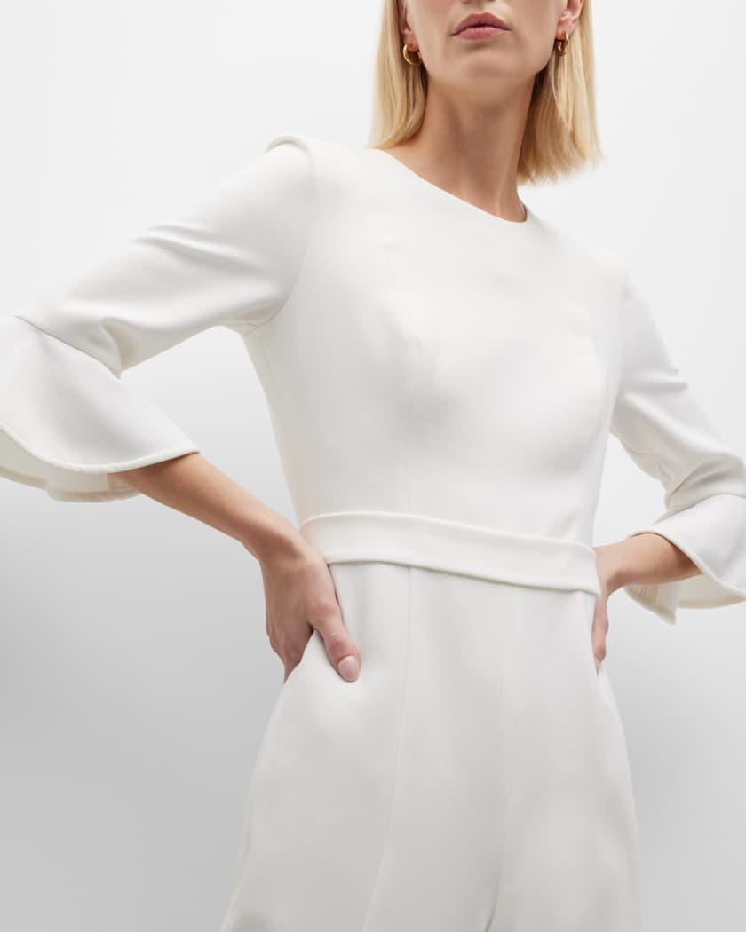 Black halo jumpsuit white sales