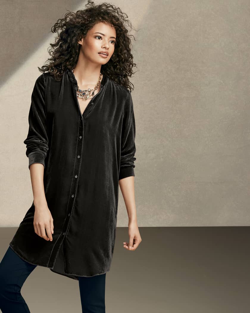 Eileen fisher velvet tunic top best sale