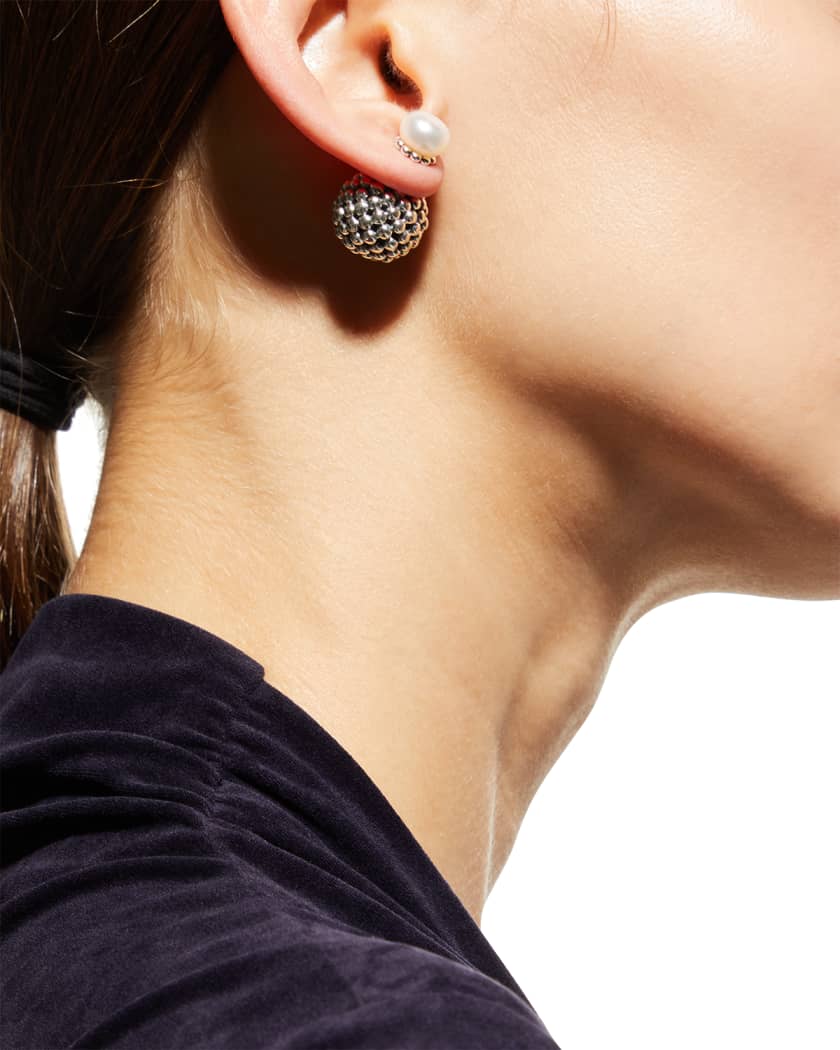 LAGOS Embrace Sterling Silver And 18K Gold X Stud Earrings,, 53% OFF