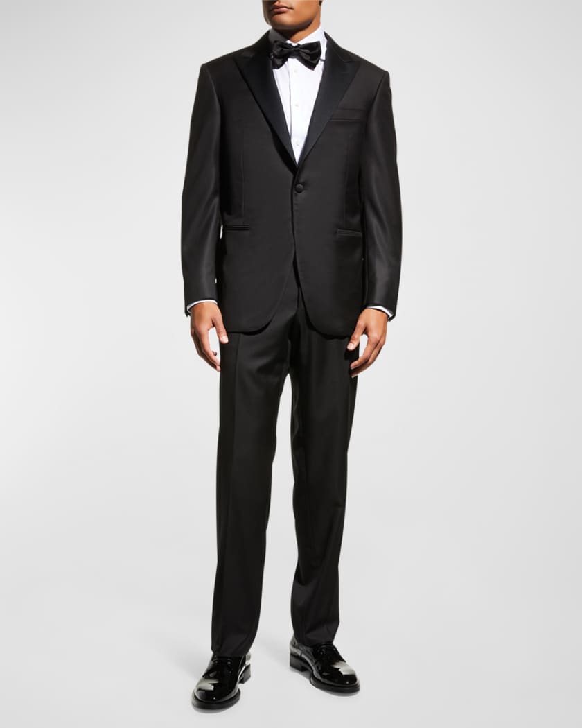 Wool Two Piece Tuxedo Suit