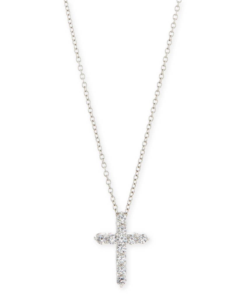 Fantasia by DeSerio CZ Cross Pendant Necklace Neiman Marcus