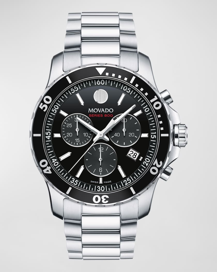 Movado Series 800 Chronograph Watch Gray Black Neiman Marcus