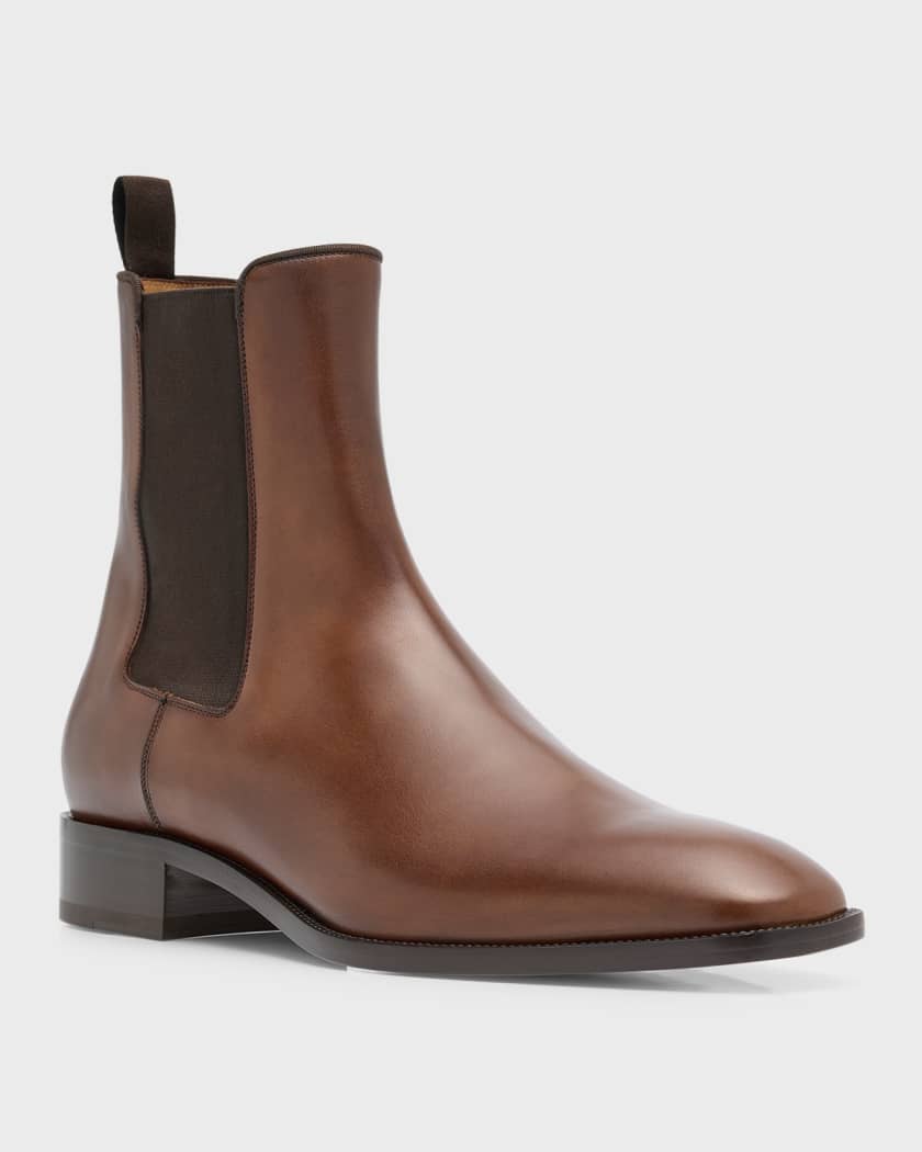 CHRISTIAN LOUBOUTIN - Samson Leather Chelsea Boots - Black Christian  Louboutin