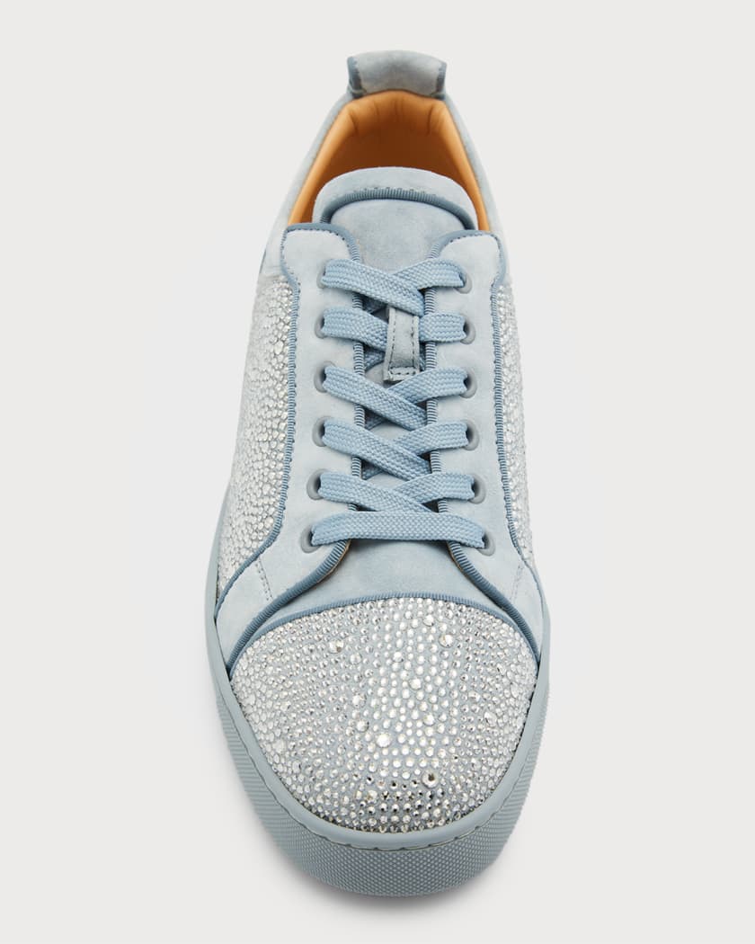 Christian Louboutin Louis Spikes Suede Sneaker in Green for Men