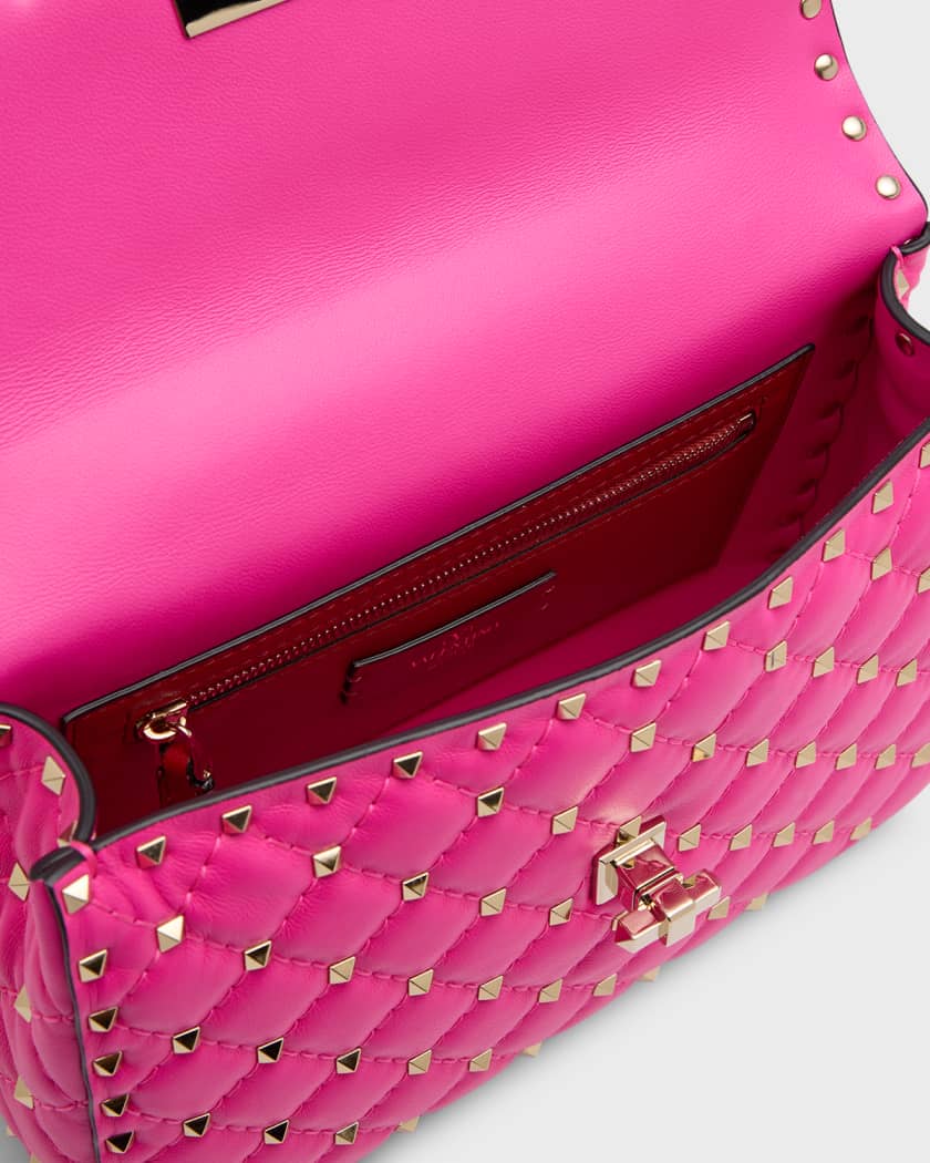 Valentino Garavani Rockstud Spike Medium Quilted Top-Handle Bag