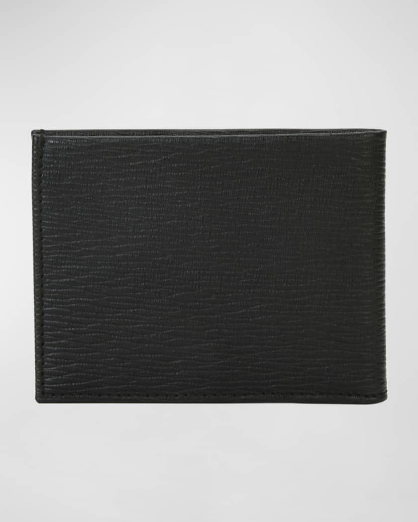 Men's Revival Gancini Bi-Fold Leather Wallet with Window, Black